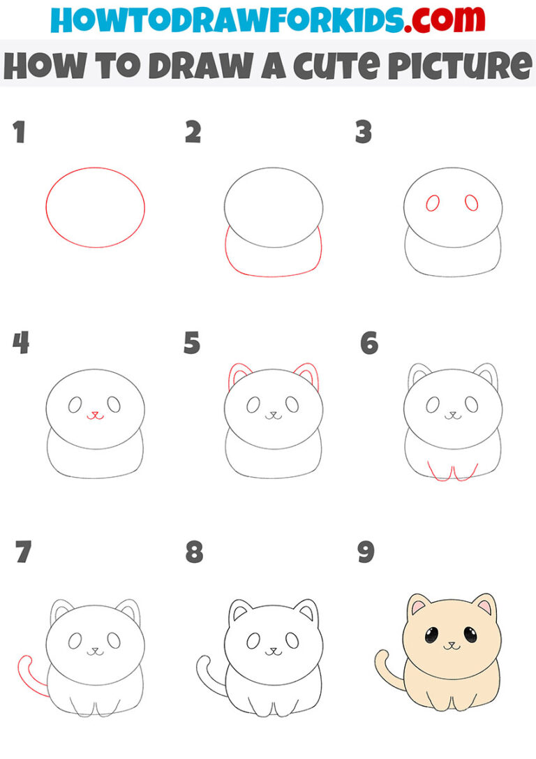 How to Draw a Cute Picture - Easy Drawing Tutorial For Kids