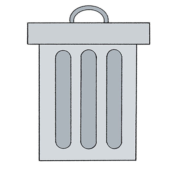 garbage can drawing