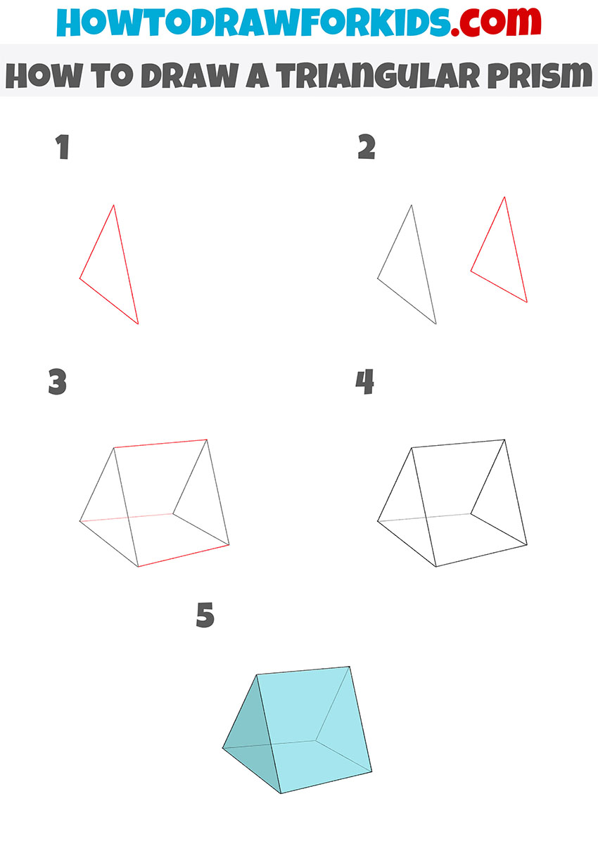 How to Draw a Triangular Prism - Easy Drawing Tutorial For Kids