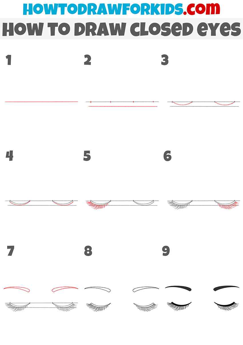 Simple Closed Eye Drawing