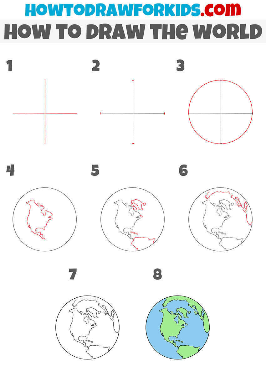 How to Draw the World Easy Drawing Tutorial For Kids