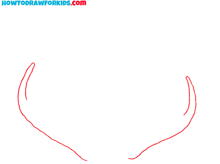 how to draw deer antlers easy