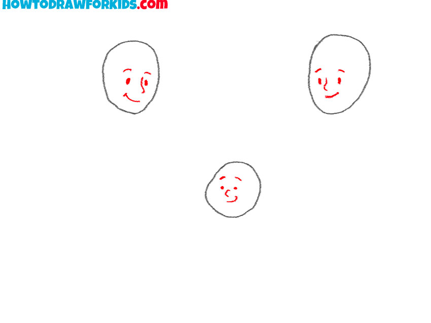 how to draw a beautiful family
