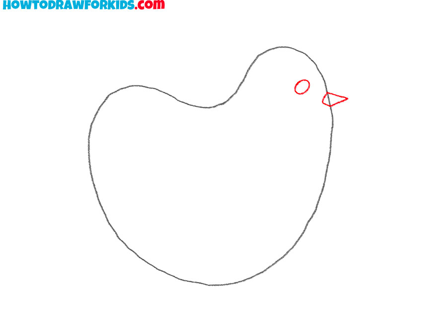how to draw a hen for kids