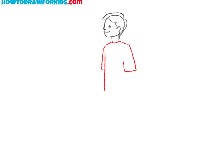 how to draw a cartoon person sitting