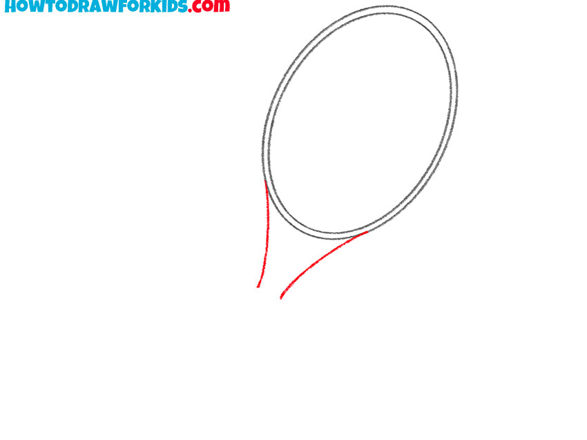 how to draw a cartoon tennis racket