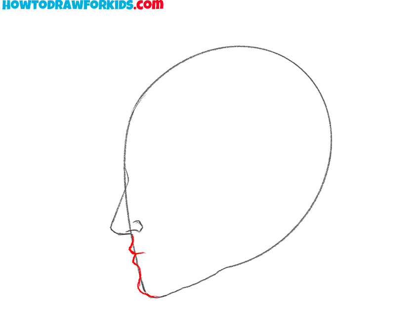 how to draw a face in profile cute