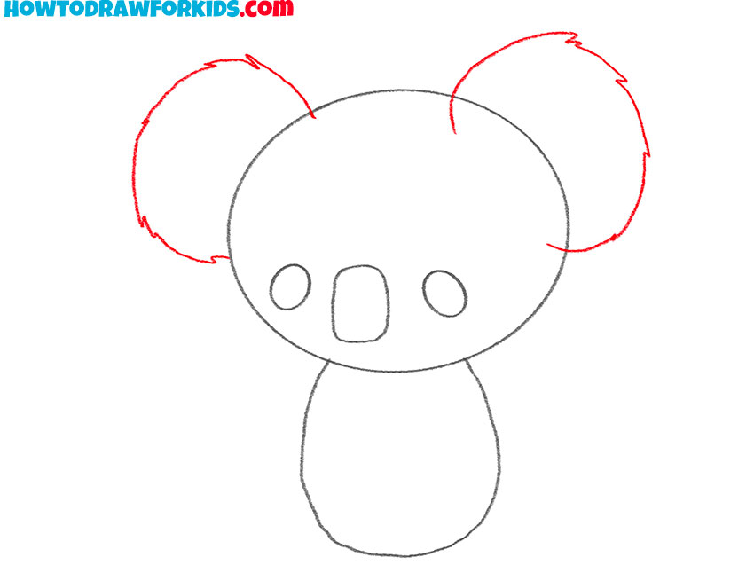 how to draw a koala bear cute