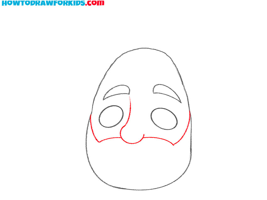 how to draw a male face easy