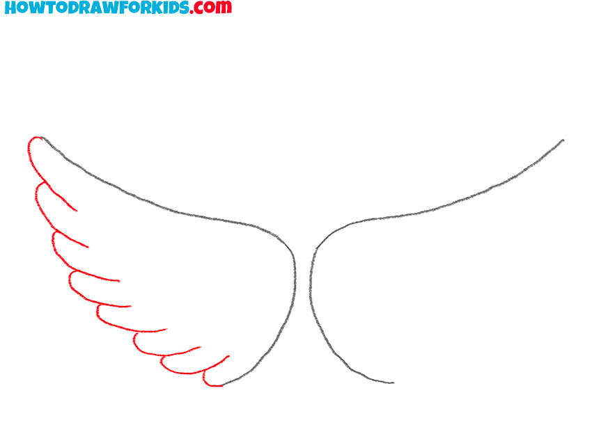 how to draw easy angel wings