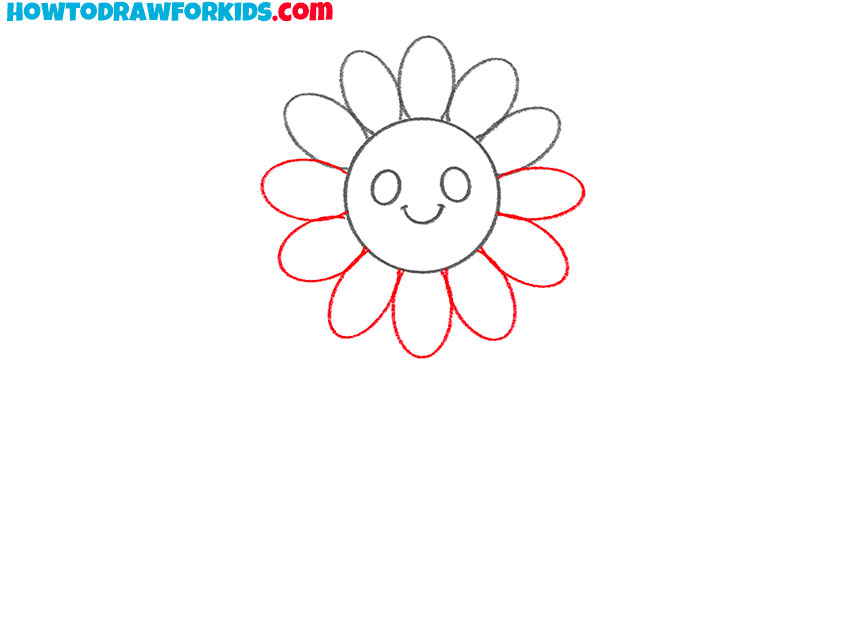 how to draw a cute flower cartoon