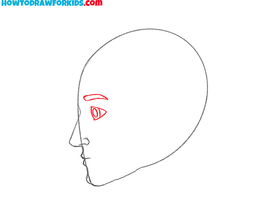 how to draw a face in profile easy cartoon
