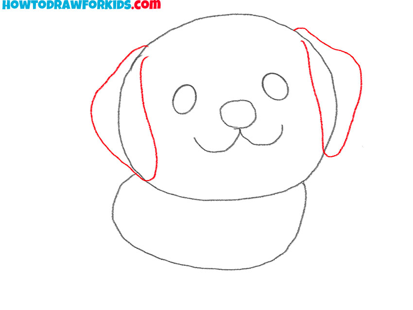 how to draw a labrador cute