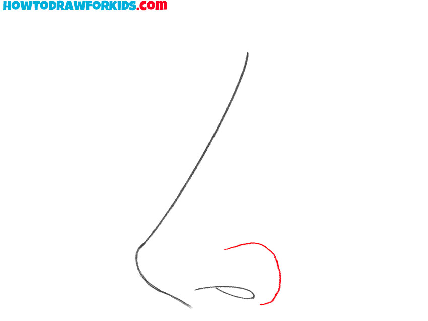 how to draw a realistic nose step by step