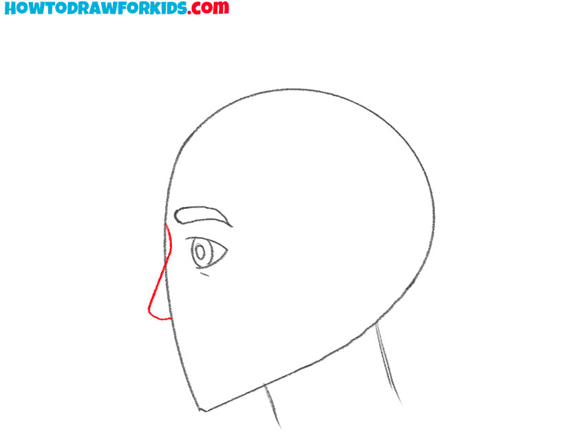 how to draw a side face of a boy
