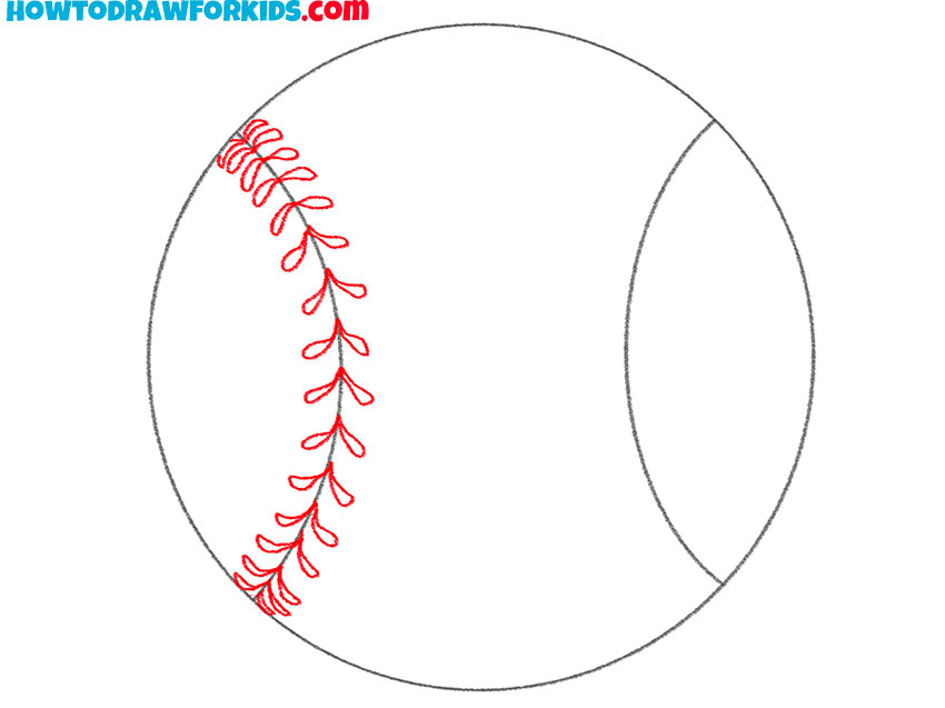 how to draw a softball for beginners