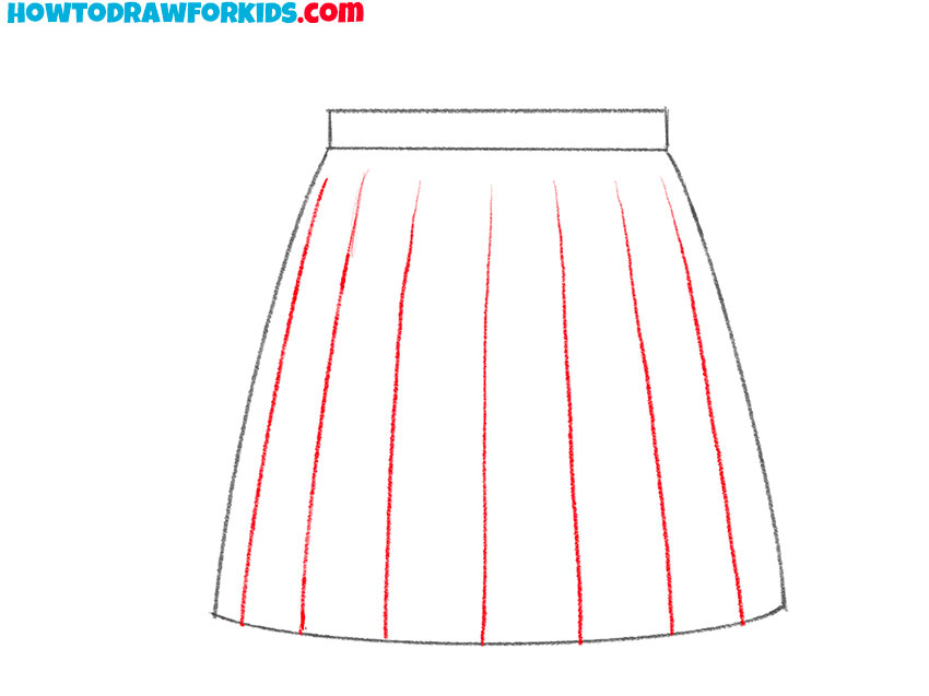 how to draw an anime skirt clothes