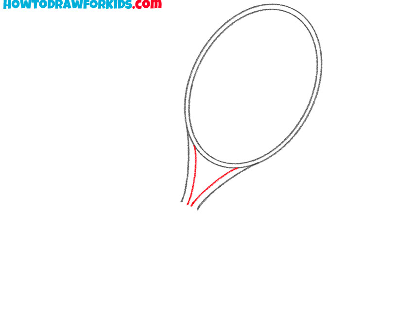 how to draw an easy tennis racket
