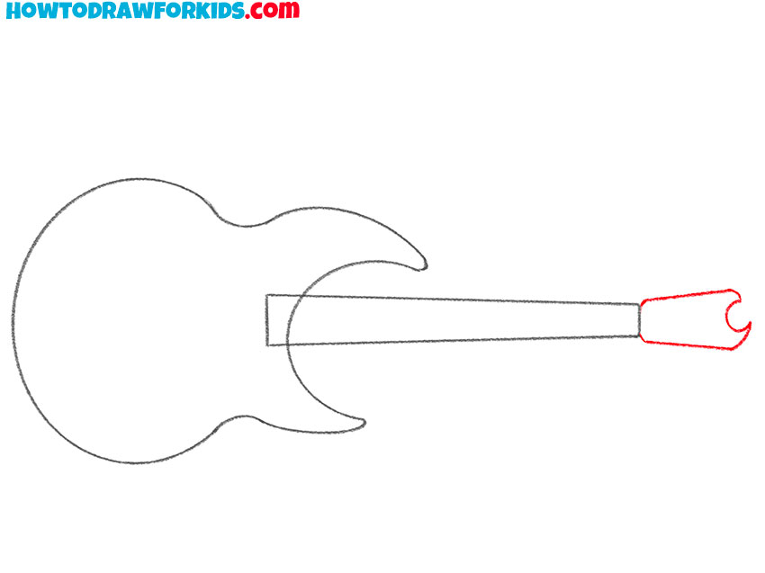 how to draw an electric guitar for kindergarten