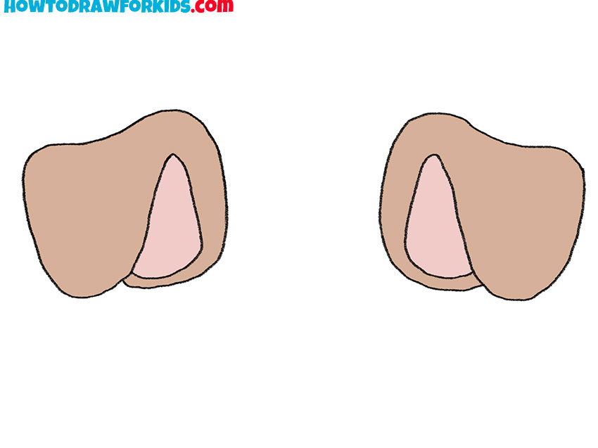 how to draw puppy ears for beginners