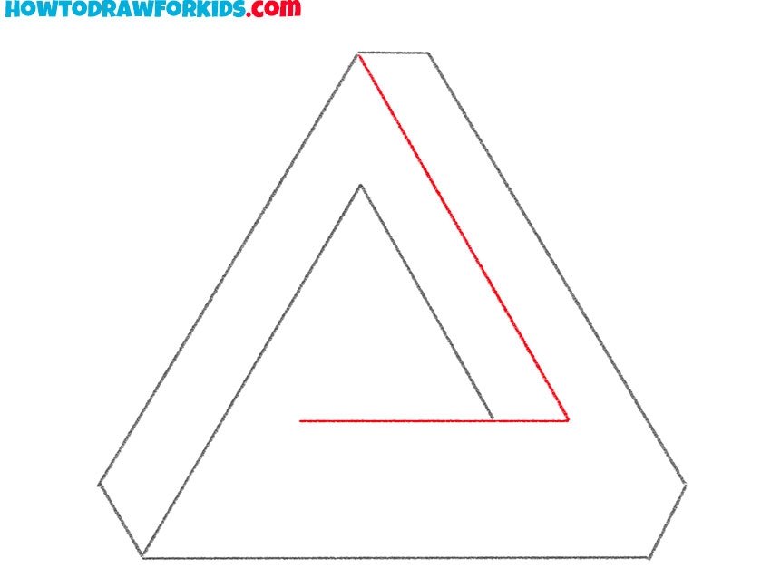 how to draw the impossible triangle for beginners