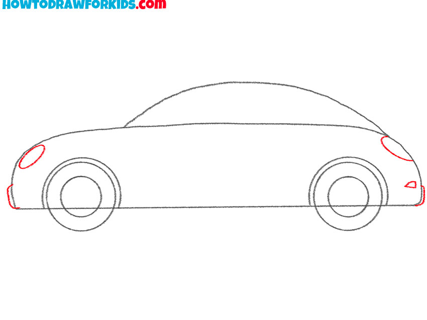how to draw a car from the front