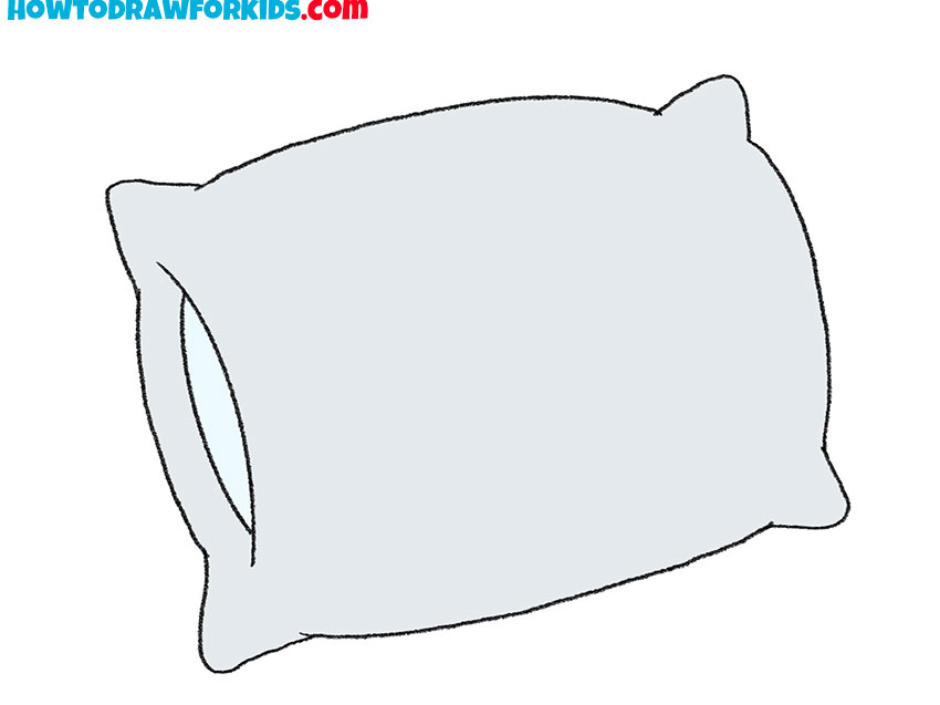 how to draw a cartoon pillow