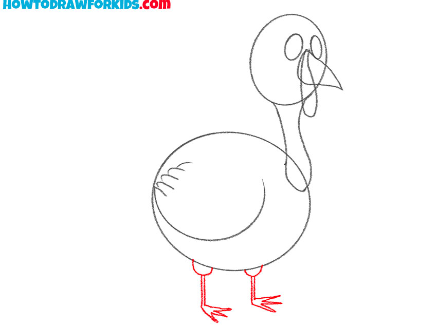 how to draw a cartoon turkey