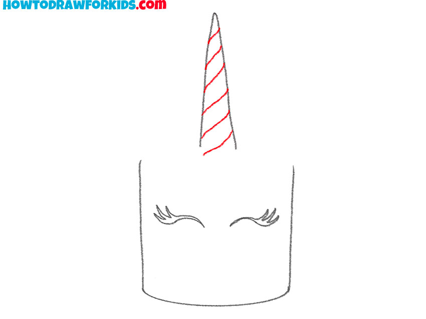 how to draw a cute unicorn cake step by step