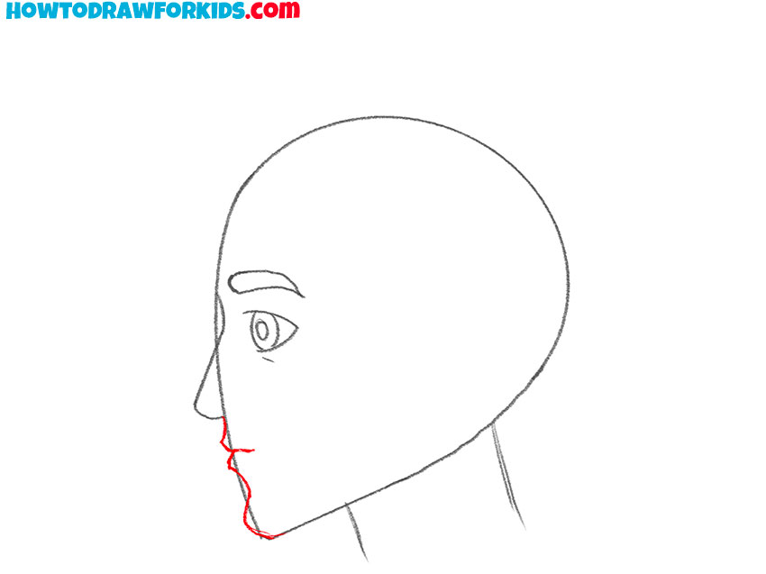 how to draw a face from the side human