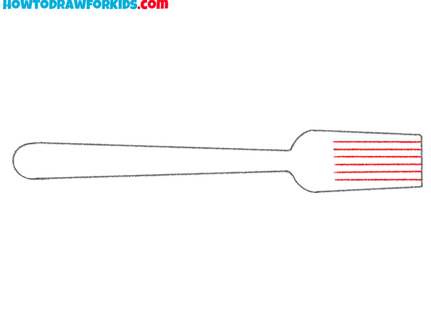 how to draw a fork for beginners