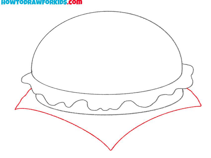 how to draw a hamburger cartoon