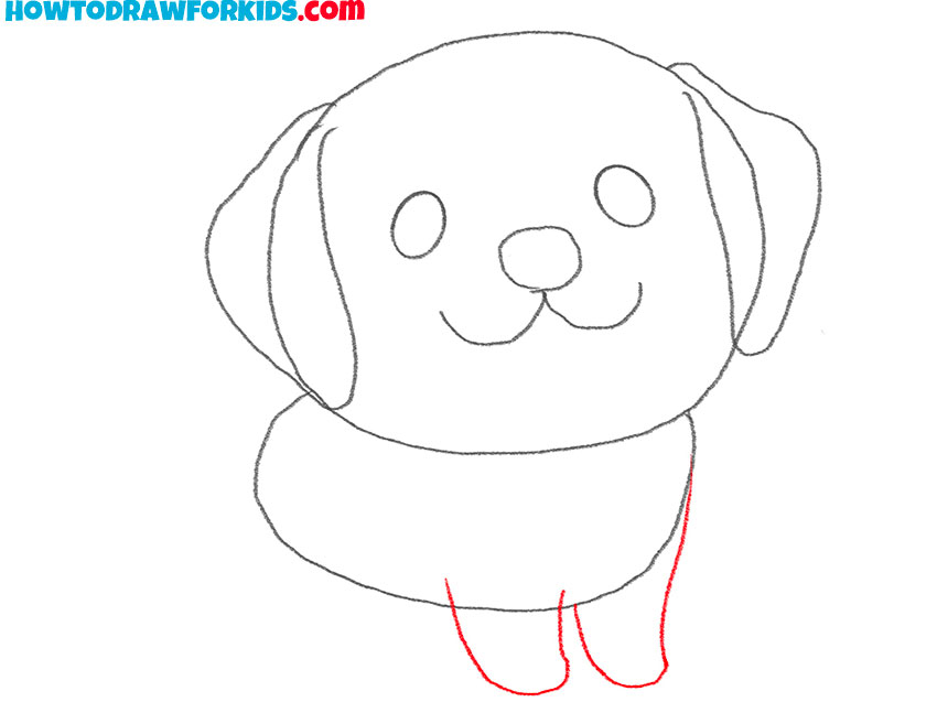 how to draw a labrador cartoon