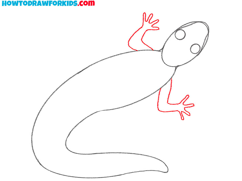 how to draw a lizard easy