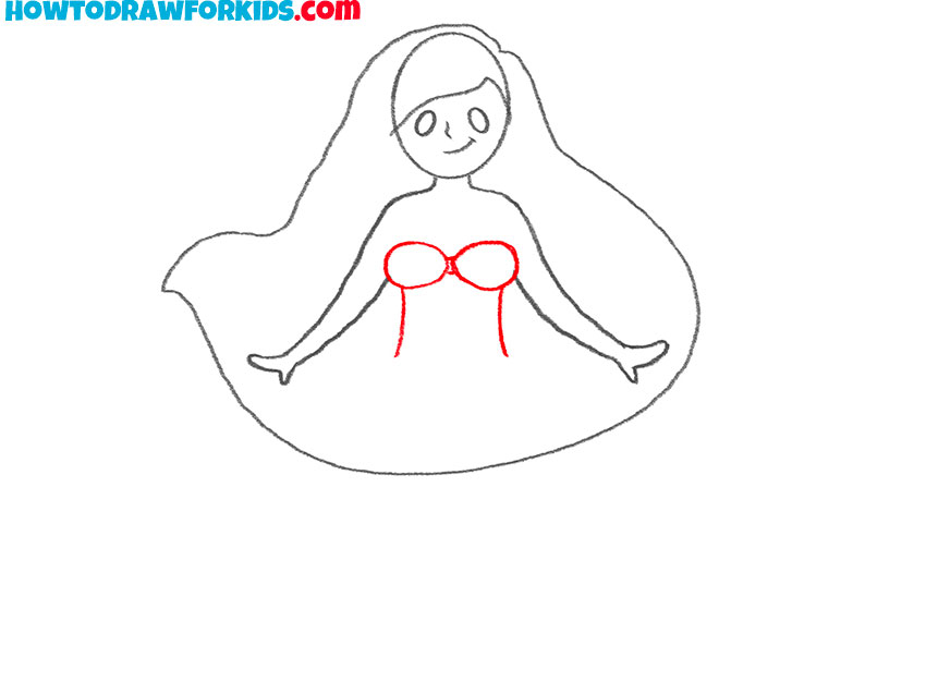 how to draw a mermaid cute and easy
