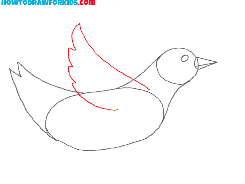 how to draw a small bird flying