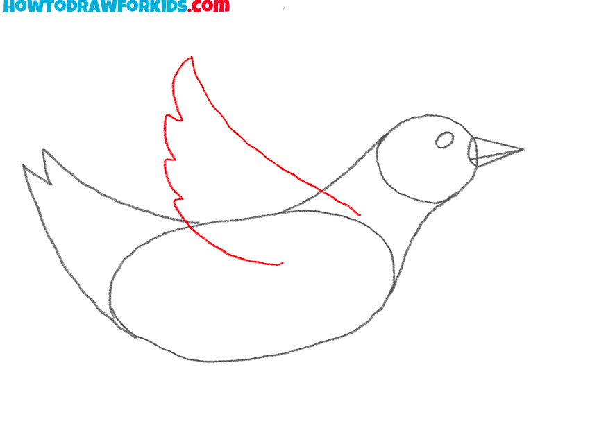 flying bird drawing for kids