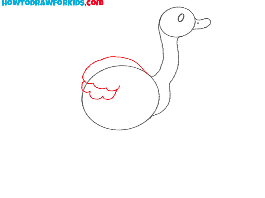how to draw an ostrich for kids