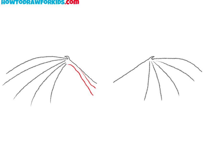 how to draw cartoon dragon wings