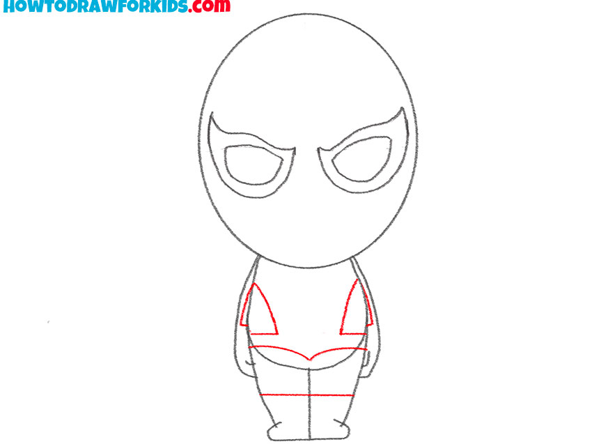 how to draw spider man cute
