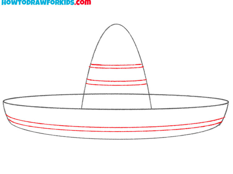 How to Draw a Sombrero Easy Drawing Tutorial For Kids