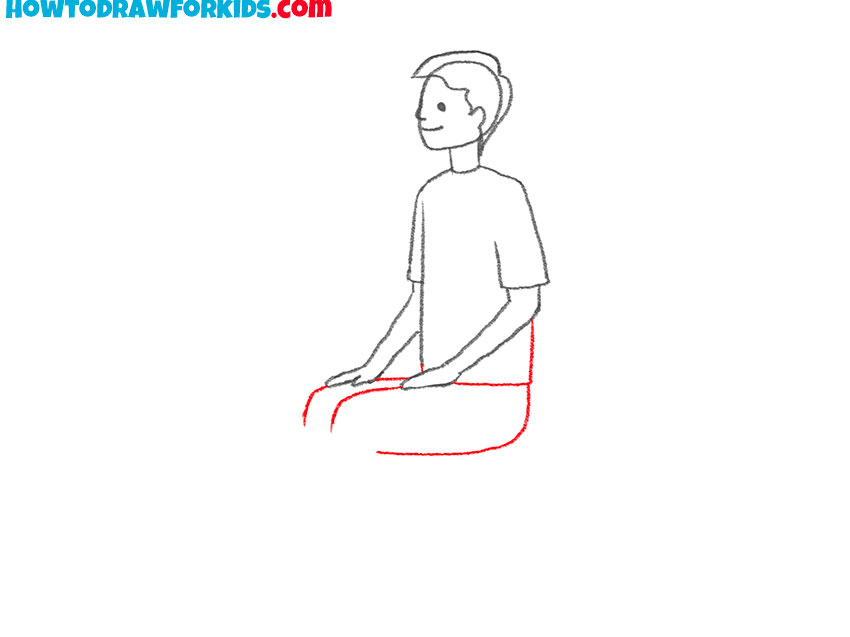 sitting person drawing tutorial