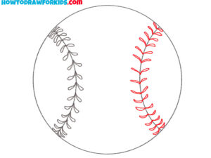 How to Draw a Softball - Easy Drawing Tutorial For Kids