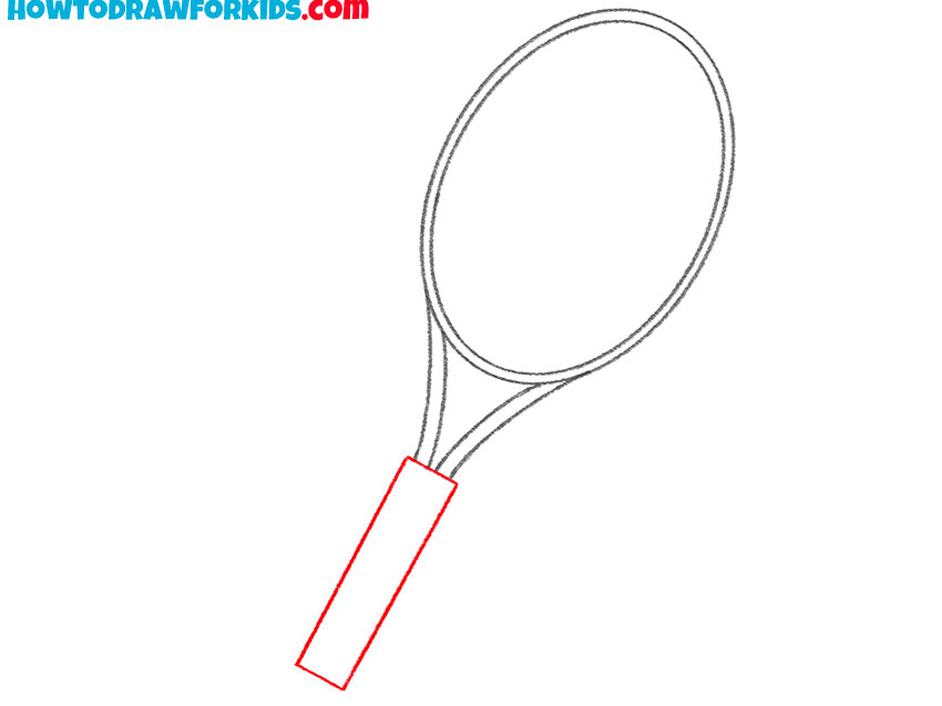 tennis racket drawing easy