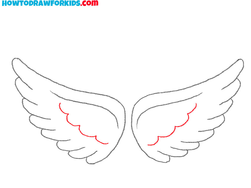 angel wings drawing