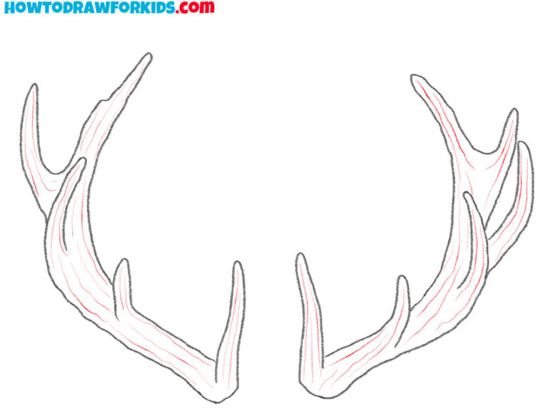 How to Draw Deer Antlers Easy Drawing Tutorial For Kids