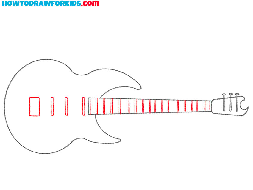 electric guitar drawing tutorial