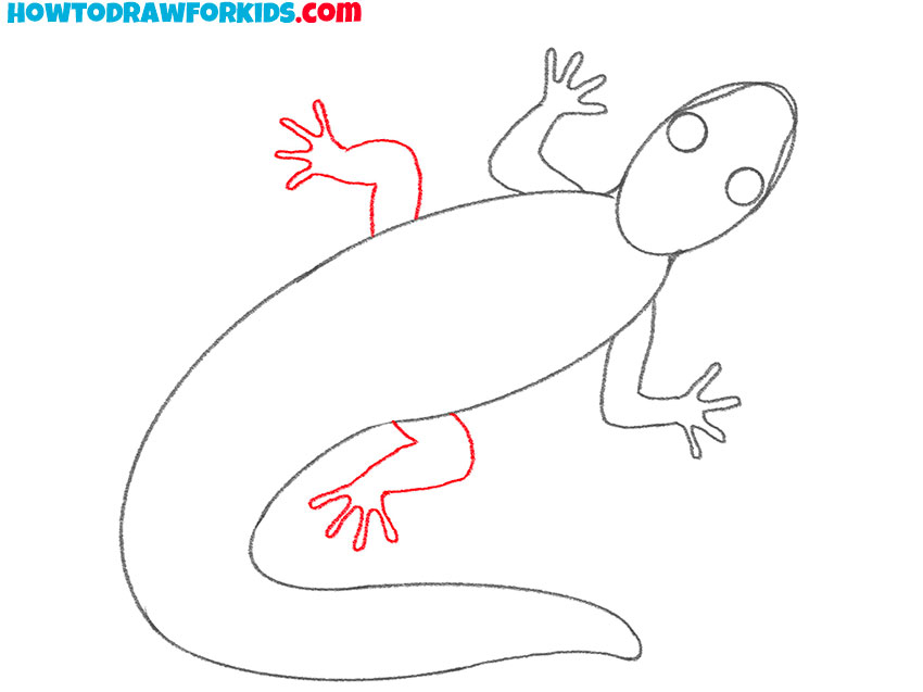 how to draw a baby lizard