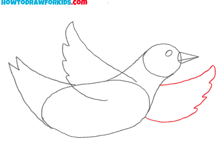 How to Draw a Flying Bird Easy Drawing Tutorial For Kids