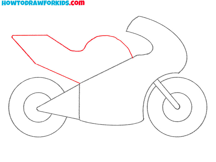 how to draw a cartoon motorcycle